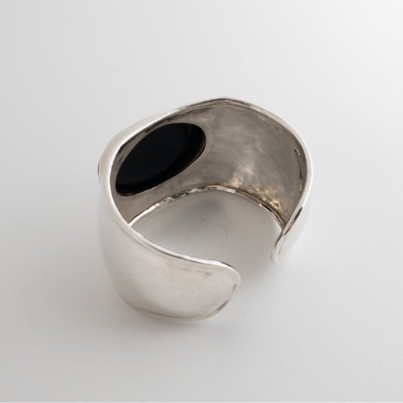 Retired Silpada Chalcedony Cuff Bangle Bracelet B2043 Modernist Design - Picture 9 of 10